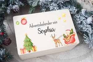 Adventskalender  - Weihnachtsmann und Reh