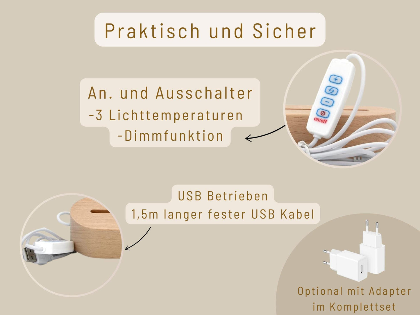 Nachtlicht mit Woodlandtieren