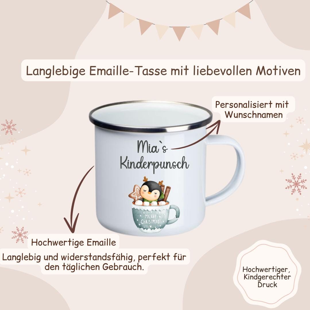 Tasse Kinder - Kinderpunsch mit versch. Tieren