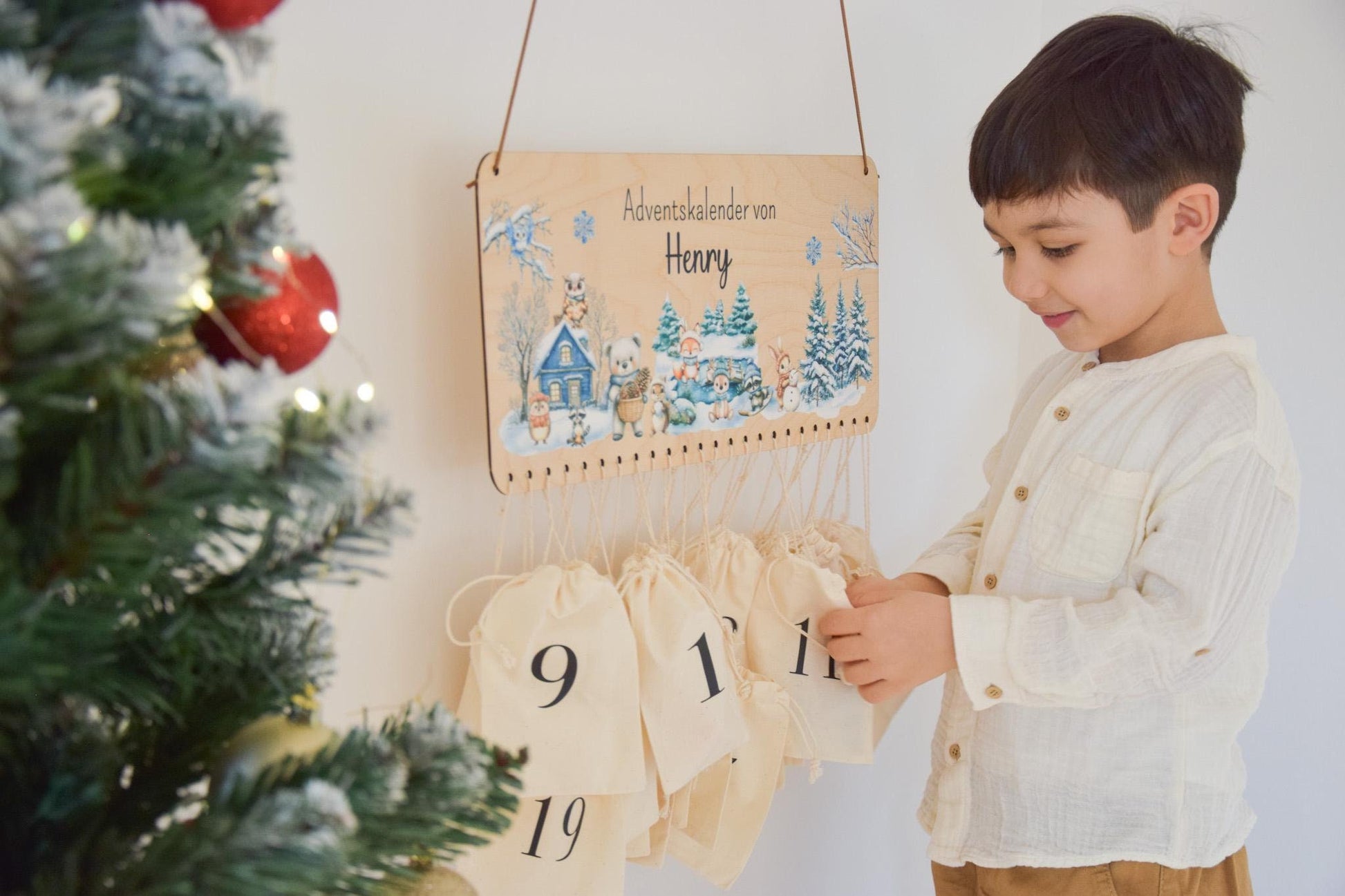 Adventskalender Woodland Motiv