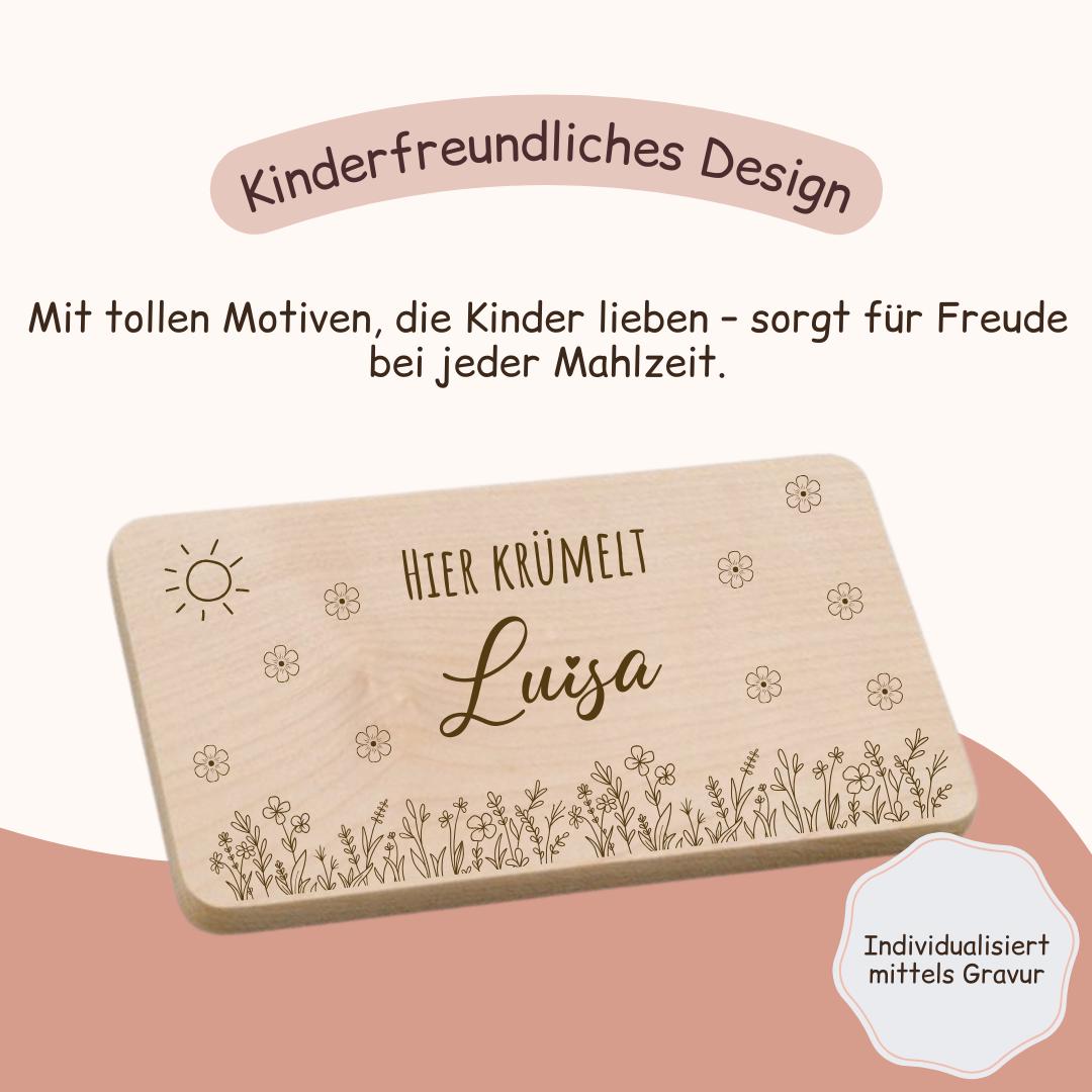 Frühstücksbrett Kinder -  Blumen