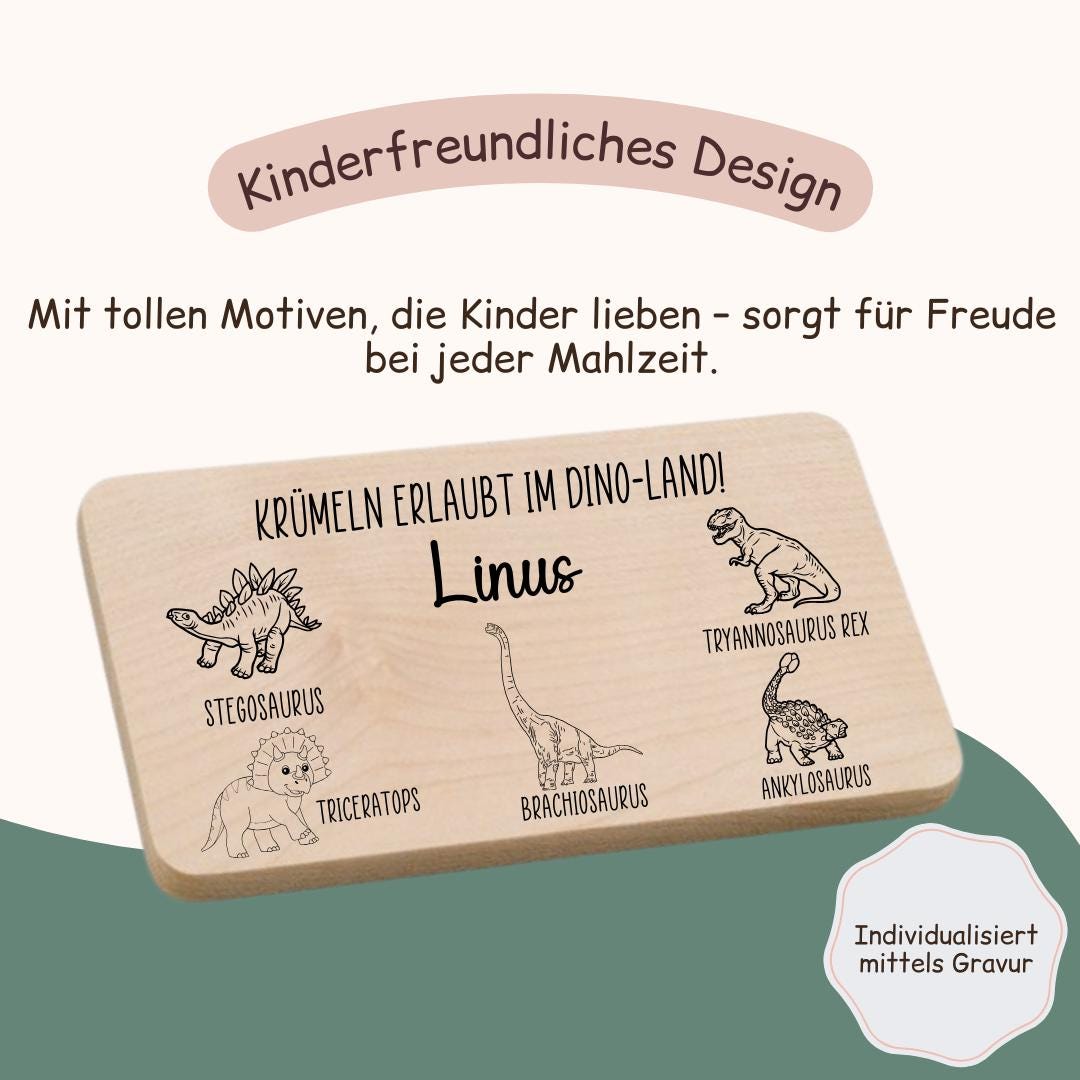 Frühstücksbrett Kinder - Dinoland