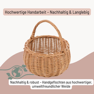 Osterkorb Kinder - mit Blumen und Schmetterling