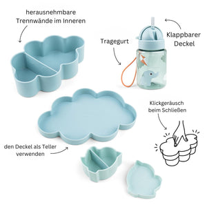 Trinkflasche Kinder Set - Blau