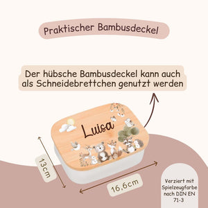 Brotdose & Trinkflasche Set - Woodlandtieren
