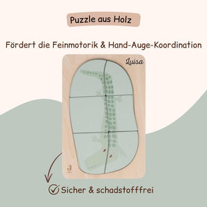 Holzpuzzle - Krokodil