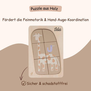 Holzpuzzle - Giraffe