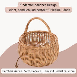 Osterkorb Kinder - mit Blumen und Schmetterling