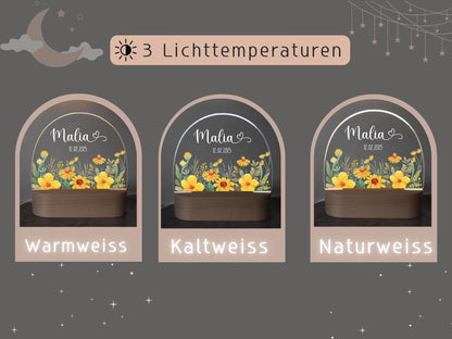 Nachtlicht "gelbe Blumen"