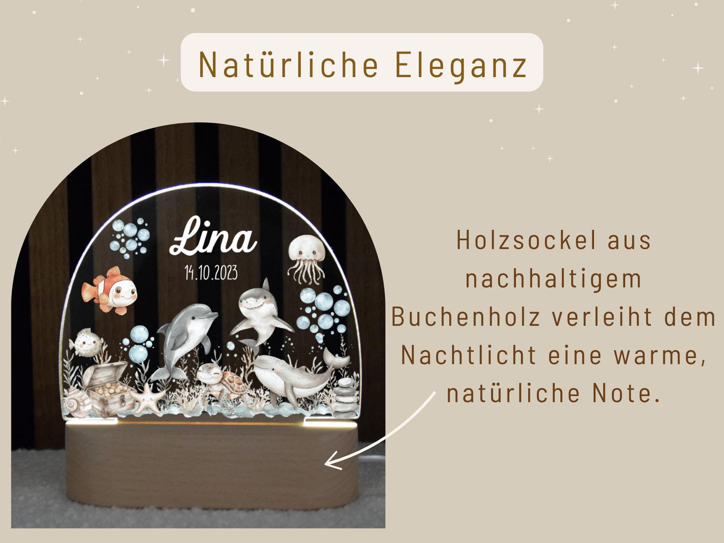 Nachtlicht Meerestieren