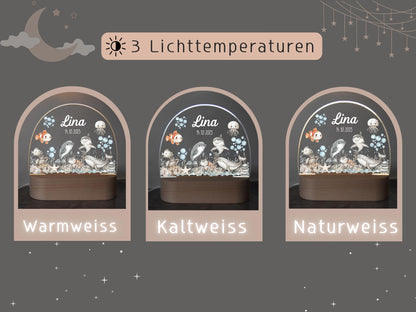 Nachtlicht Meerestieren