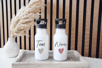 Personalisierte Edelstahl Trinkflasche mit Namen