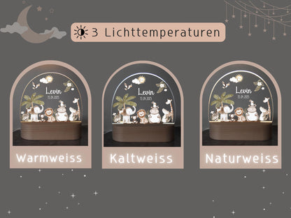 Nachtlicht mit Woodlandtieren