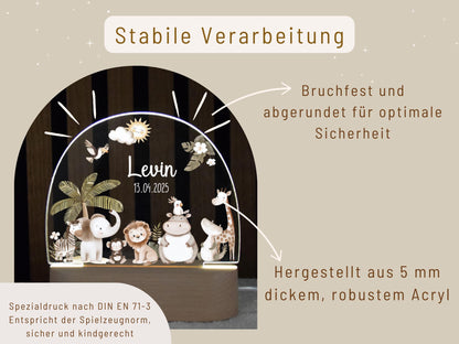 Nachtlicht mit Woodlandtieren