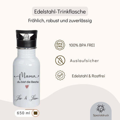 Personalisierte Trinkflasche - Geschenk Mama