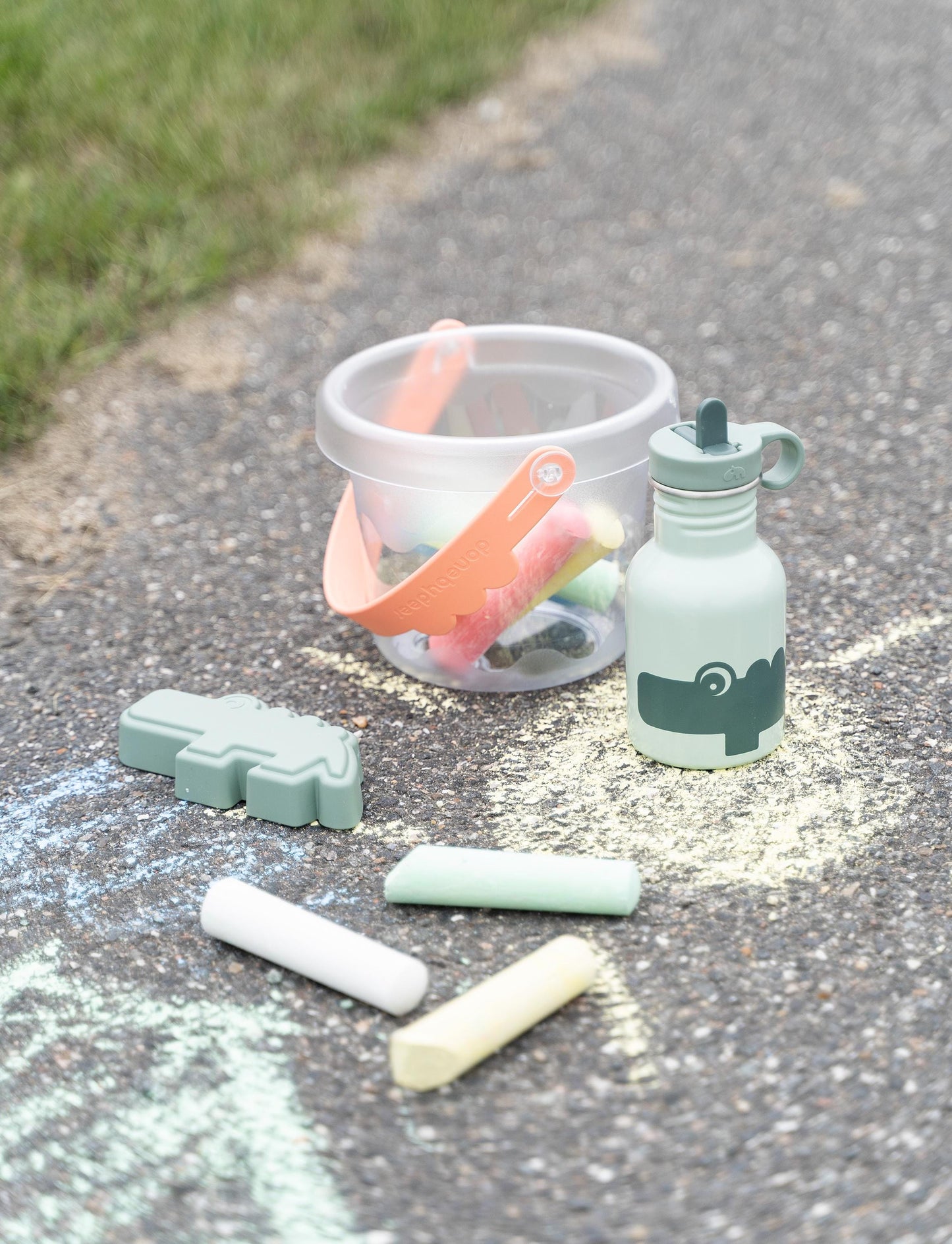 Edelstahl Trinkflasche Kinder - Rosa, Blau und Grün