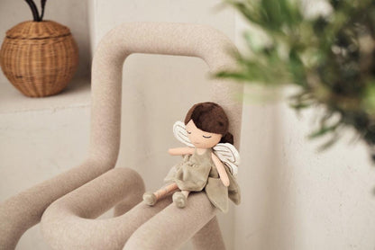 Kuscheltier Fee personalisiert mit Namen, Geschenk zur Geburt & Taufe, Schmusetier Elfe, Kuschelpuppe Baby Mädchen, Einschlafhilfe