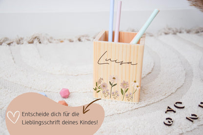 Stiftehalter, Stiftebox, Stiftehalter Kinder, Schulanfang Geschenk, Einschulung, Stiftehalter Holz, Schulkind 2025, Einschulungsgeschenke,