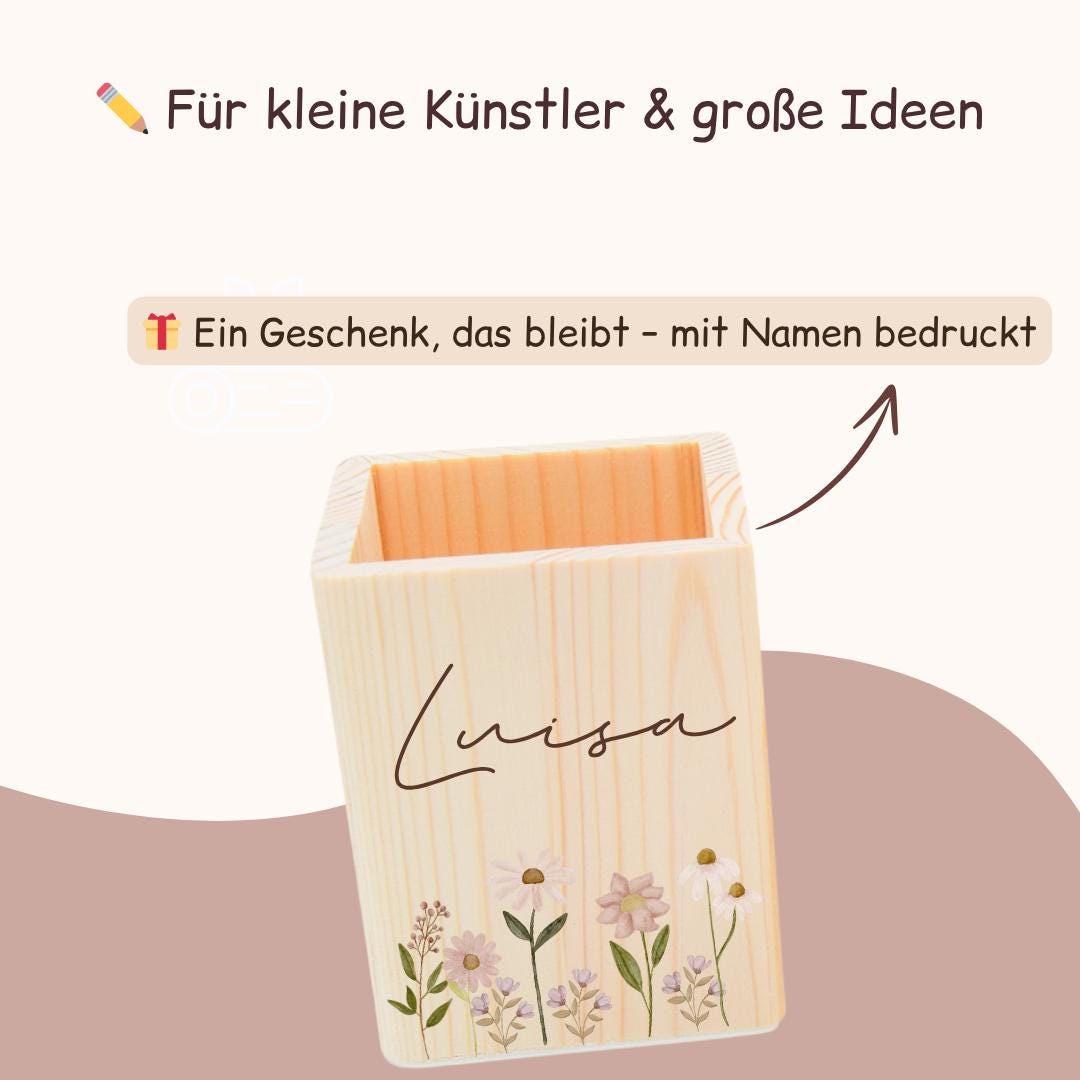 Stiftehalter, Stiftebox, Stiftehalter Kinder, Schulanfang Geschenk, Einschulung, Stiftehalter Holz, Schulkind 2025, Einschulungsgeschenke,