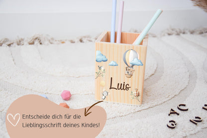 Stiftehalter, Stiftebox, Stiftehalter Kinder, Schulanfang Geschenk, Einschulung, Stiftehalter Holz, Schulkind 2025, Einschulungsgeschenke,
