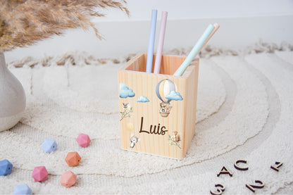 Stiftehalter, Stiftebox, Stiftehalter Kinder, Schulanfang Geschenk, Einschulung, Stiftehalter Holz, Schulkind 2025, Einschulungsgeschenke,