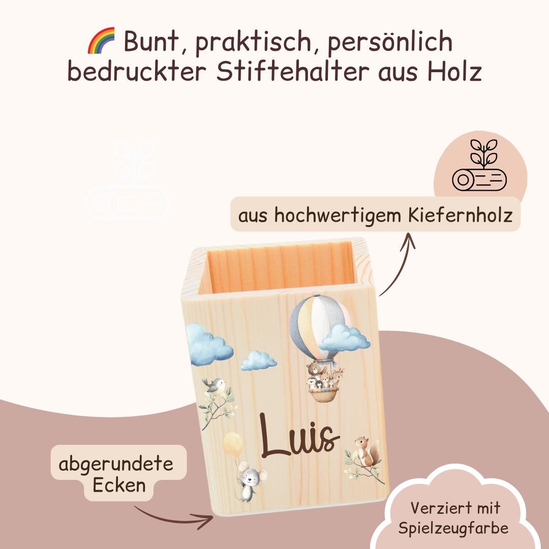 Stiftehalter, Stiftebox, Stiftehalter Kinder, Schulanfang Geschenk, Einschulung, Stiftehalter Holz, Schulkind 2025, Einschulungsgeschenke,
