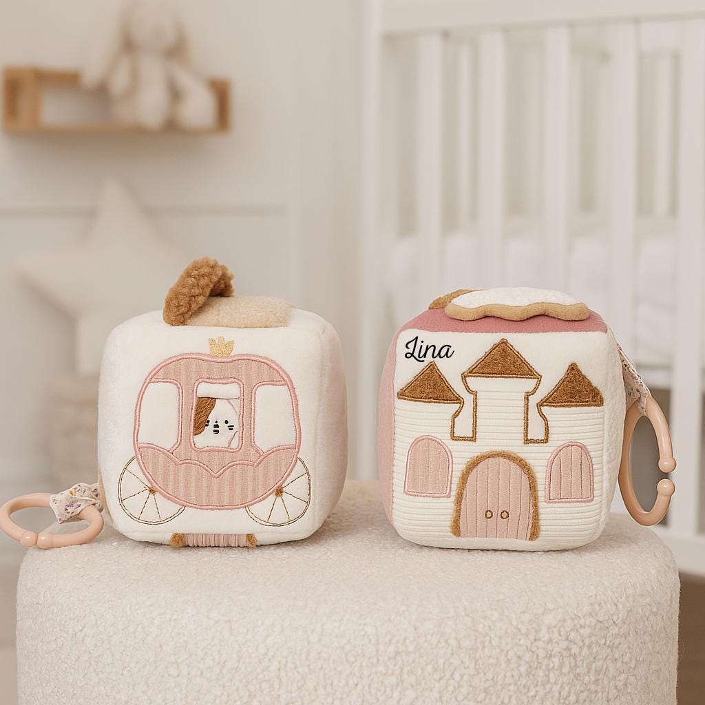 Motorikwürfel Babyspielzeug - Rosa