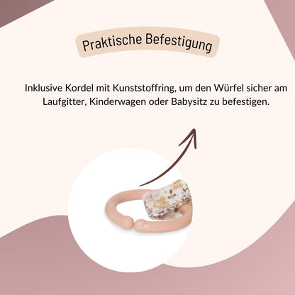 Motorikwürfel Babyspielzeug - Rosa