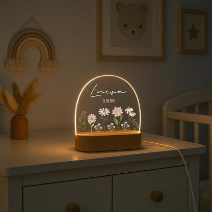 Nachtlicht - mit Blumen