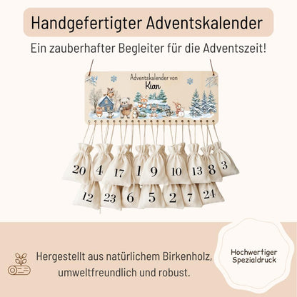 Adventskalender Kinder  - Woodlandtieren