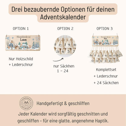 Adventskalender Kinder  - Woodlandtieren