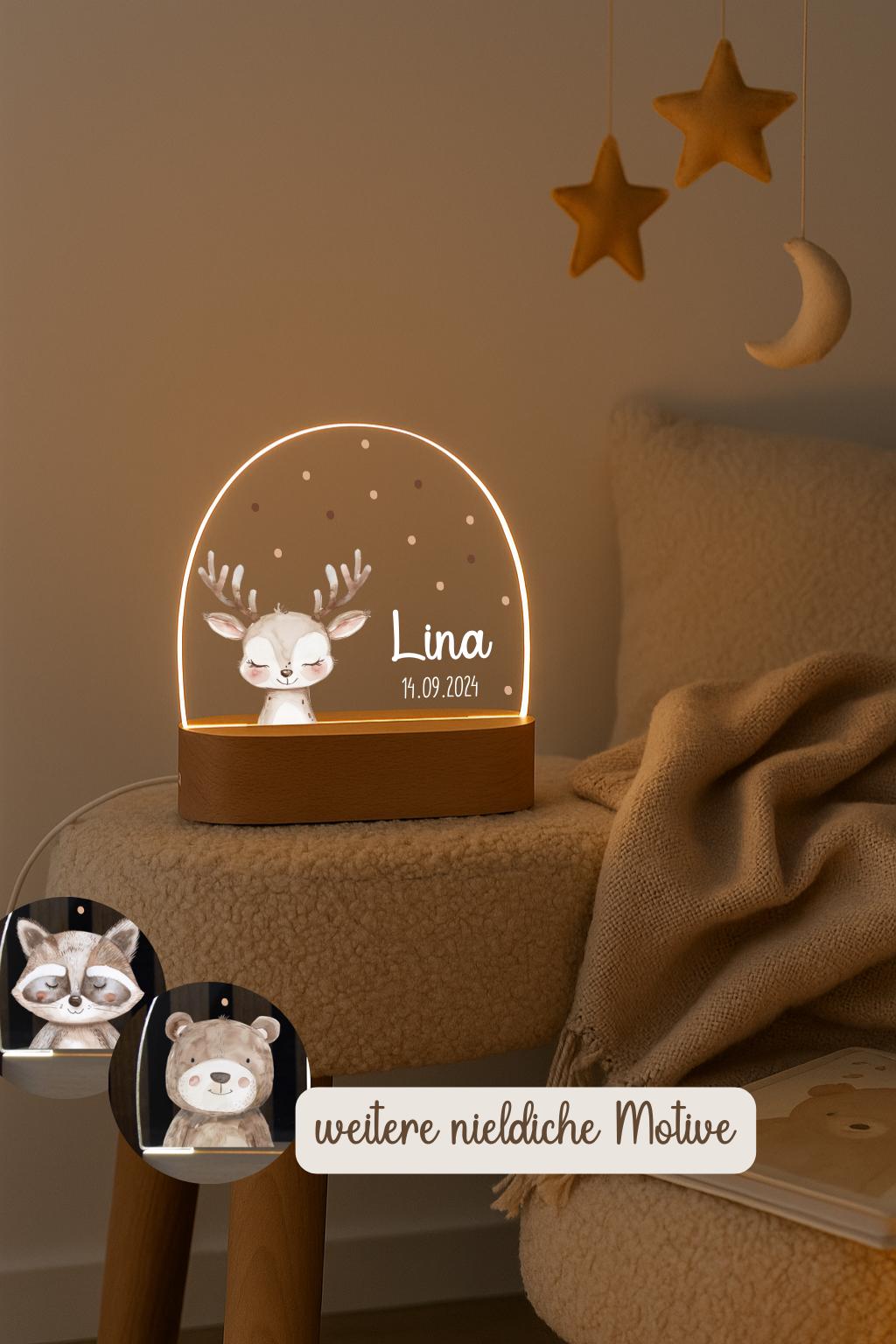 Nachtlicht  -  mit versch. Woodlandtieren