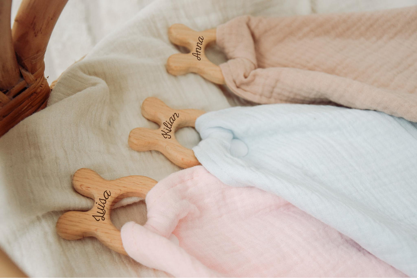 Schnuffeltuch mit Beißring