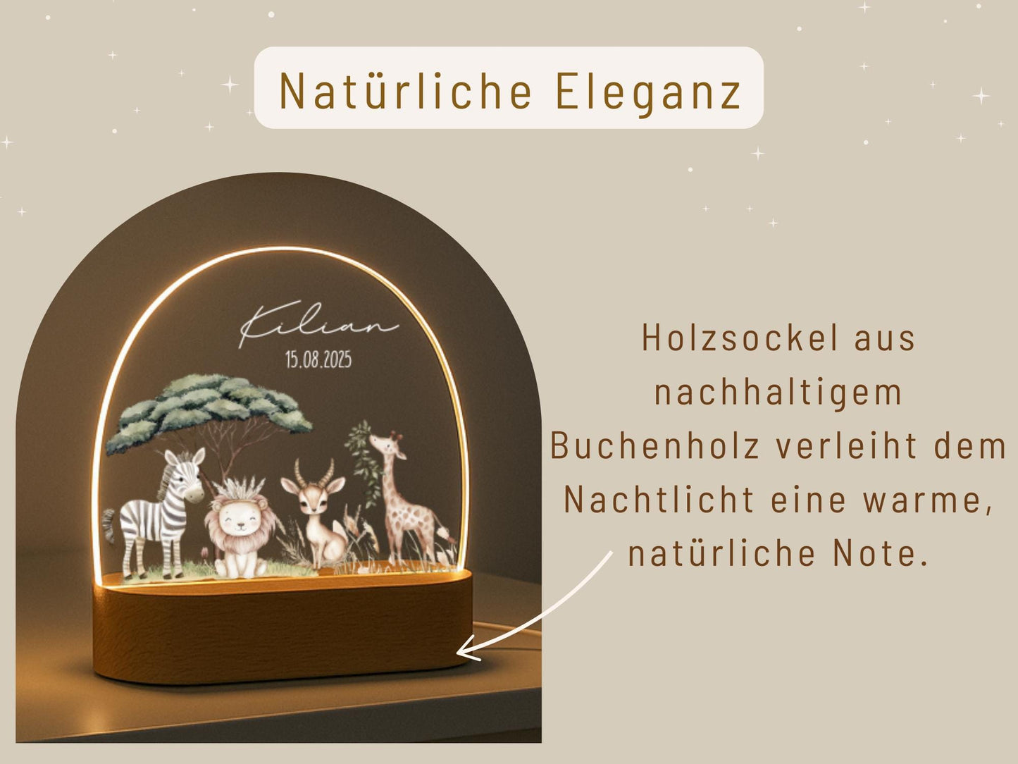 Nachtlicht - mit Safaritieren