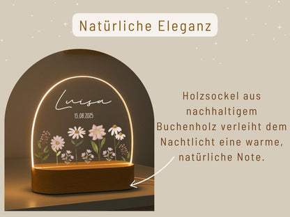 Nachtlicht - mit Blumen