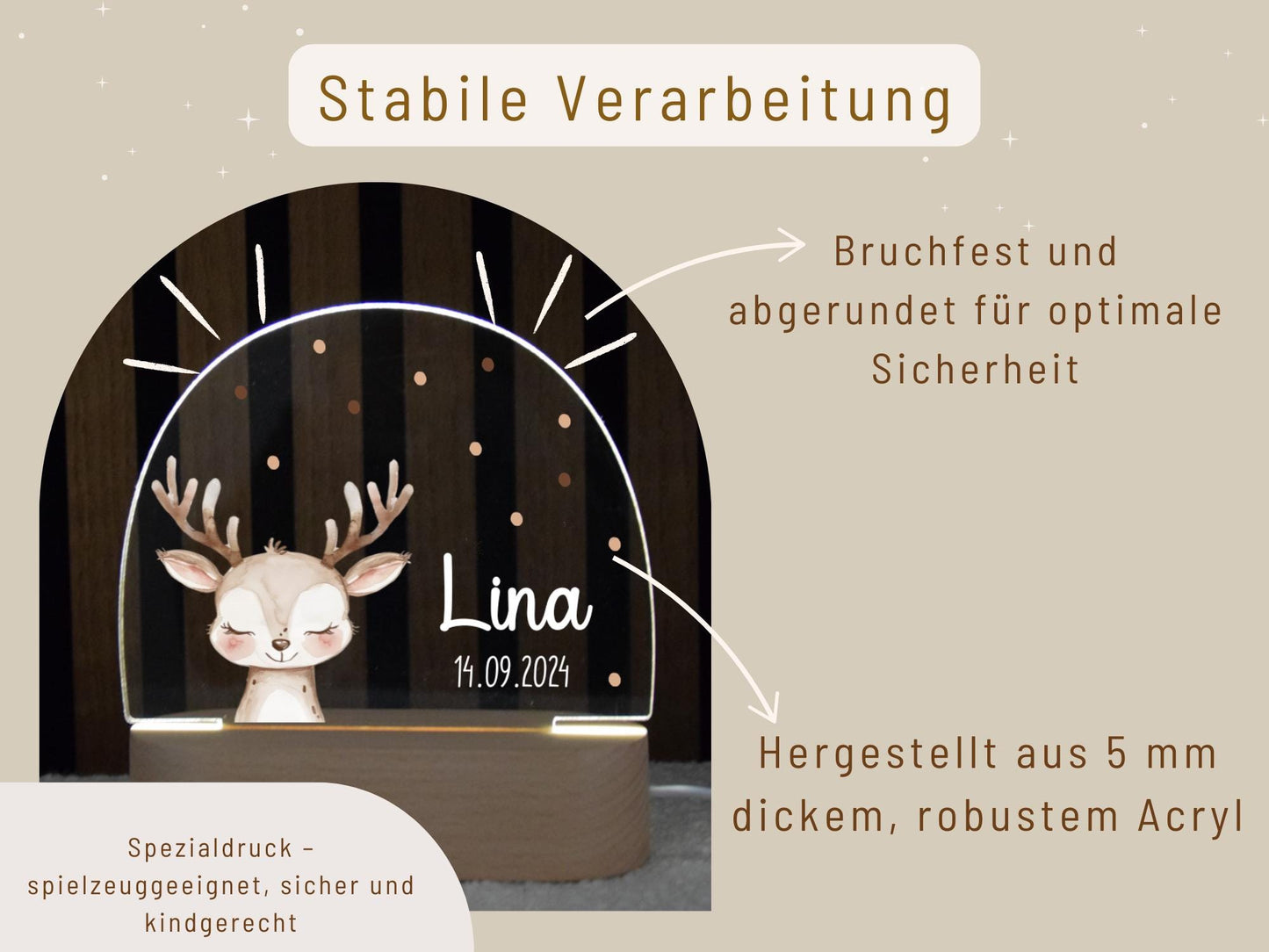 Nachtlicht  -  mit versch. Woodlandtieren
