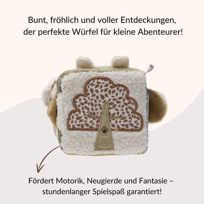 Motorikwürfel Babyspielzeug aus Stoff