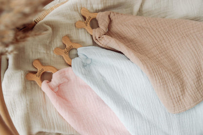 Schnuffeltuch mit Beißring