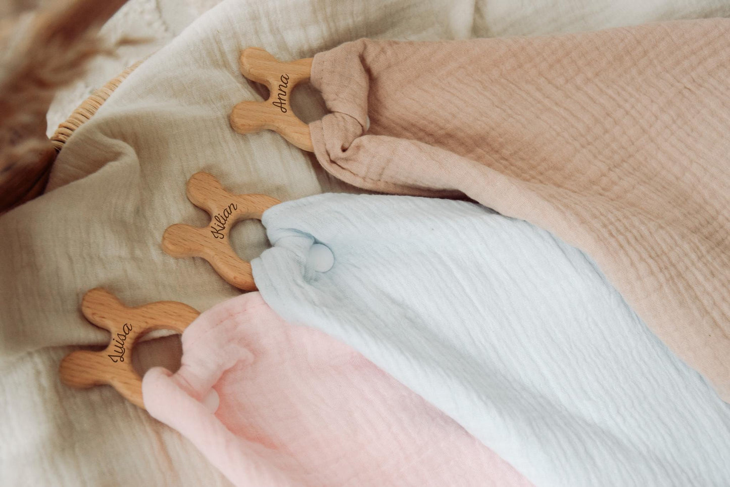 Schnuffeltuch mit Beißring