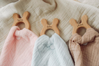 Schnuffeltuch mit Beißring