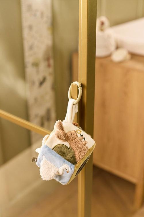 Motorikwürfel Babyspielzeug aus Stoff