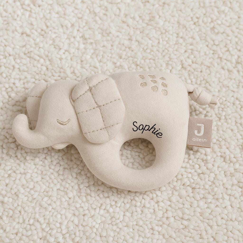 Babyrassel mit Ring – Elefant