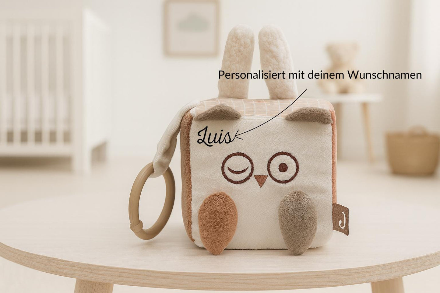 Motorikwürfel Babyspielzeug aus Stoff