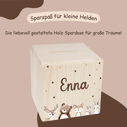 Spardose Kinder -  Woodlandtieren
