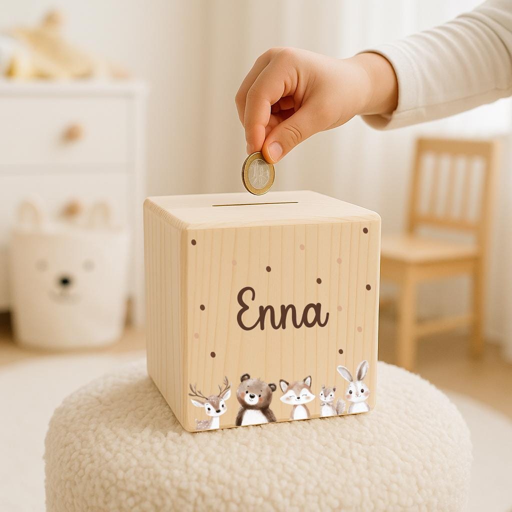Spardose Kinder -  Woodlandtieren