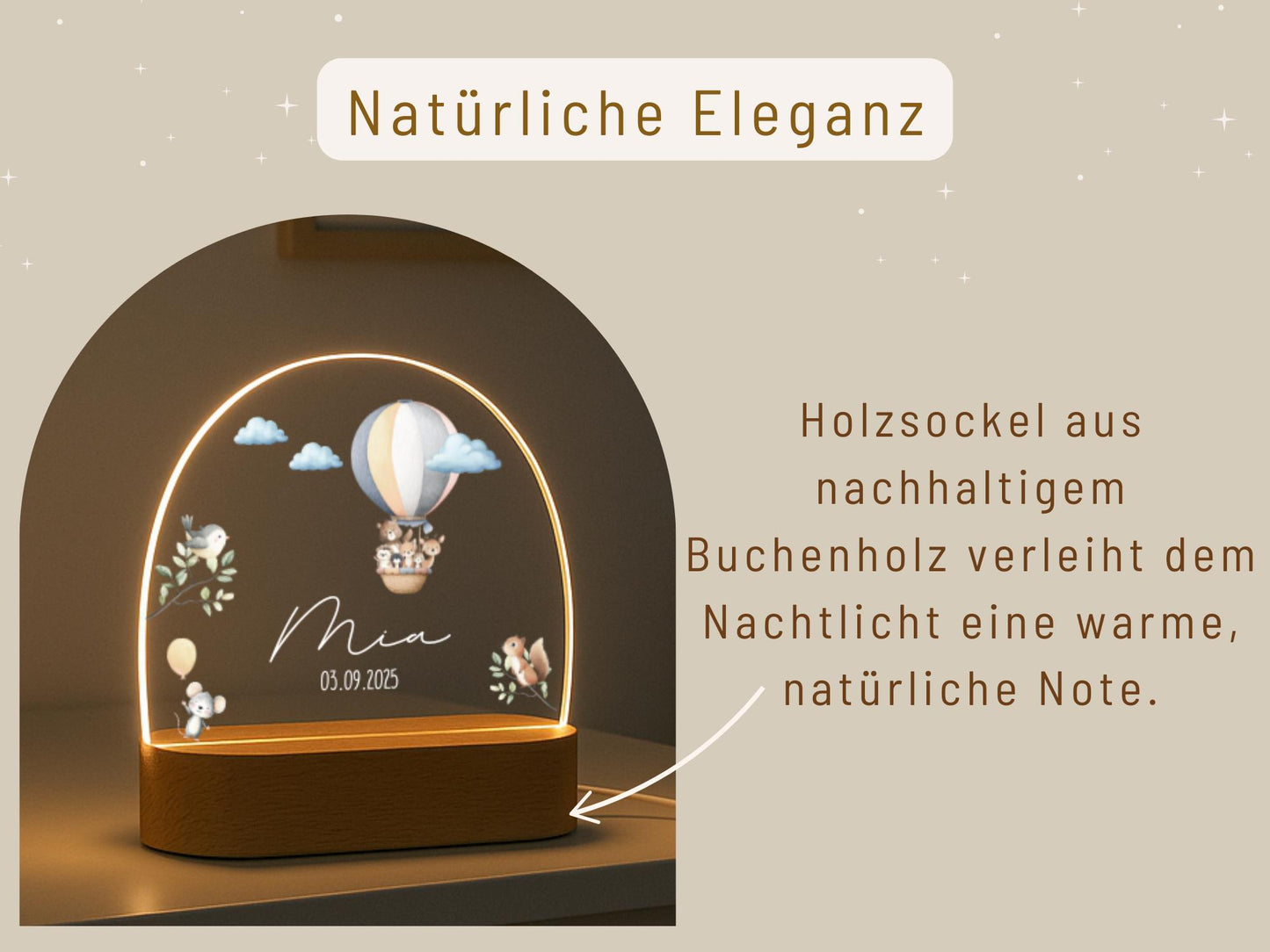 Nachtlicht Baby - Heißluftballon