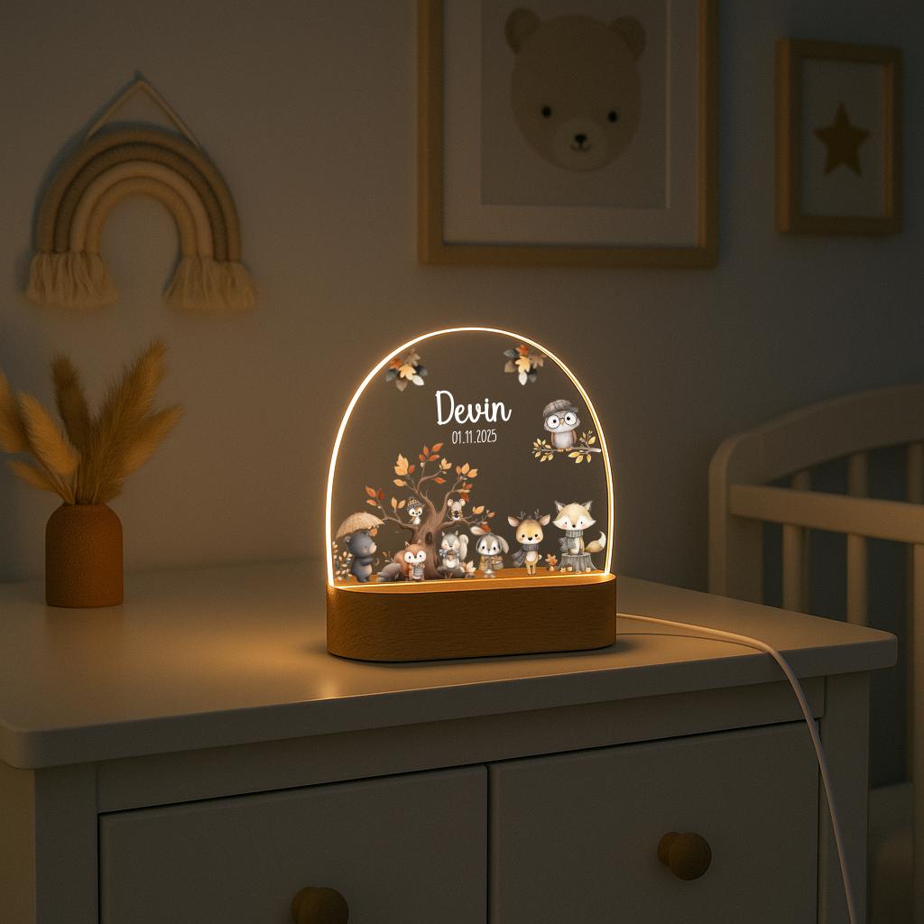 Nachtlicht Baby Tiere - Herbst