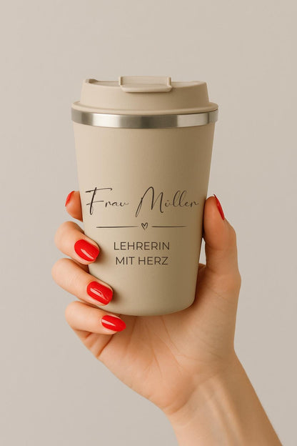 Thermobecher personalisiert Lehrer & Lehrerin