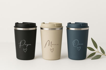 Thermobecher personalisiert -  Mama, Papa, Oma & Opa