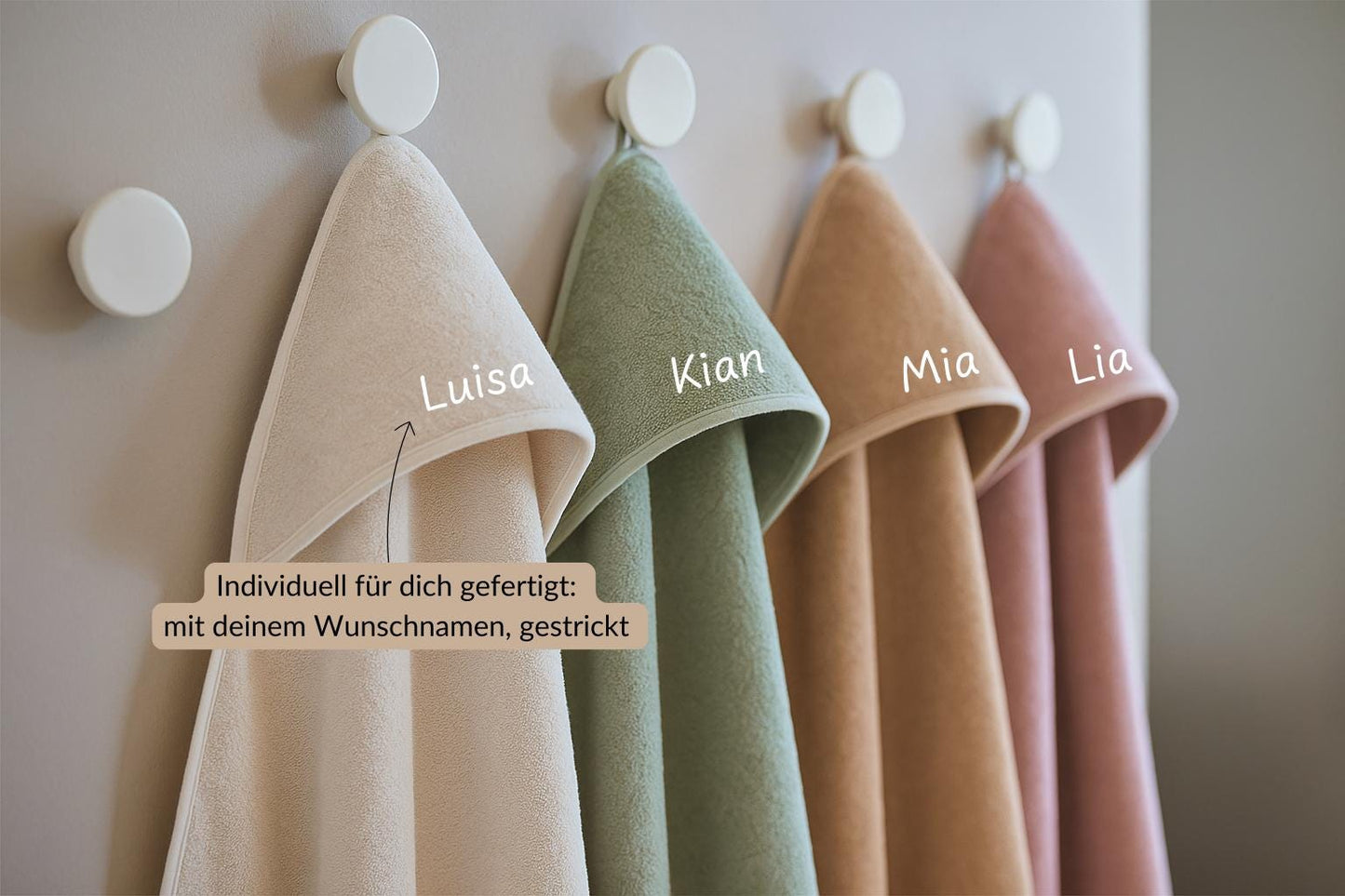 Kapuzenhandtuch mit Namen
